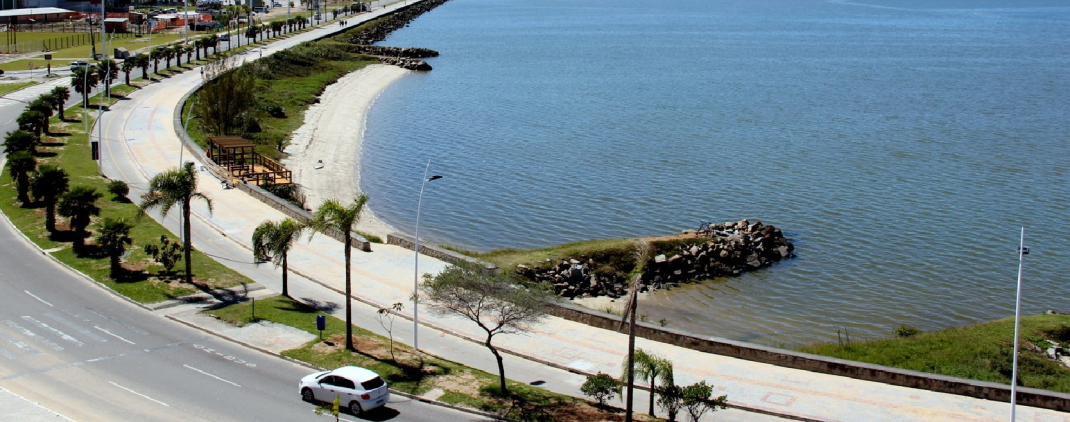 Vista de cima da orla da Beira Mar