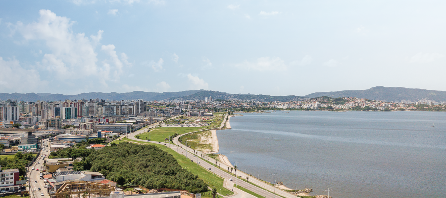 Vista aérea do D/Vert Residence Club na Beira Mar de São José