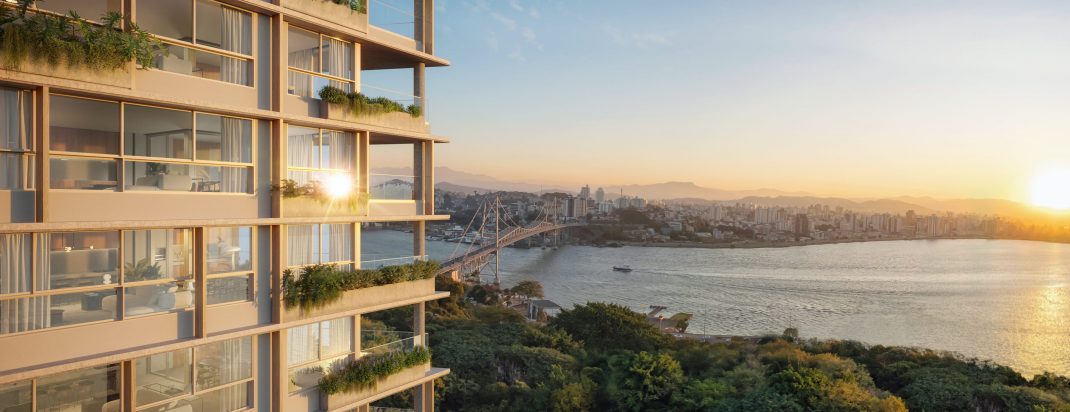 vista panorâmica do D/Sense com destaque para a Ponte Hercílio Luz