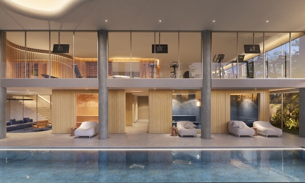 Heated pool and saunas